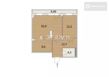 75 м², 2-комнатная квартира, этаж 8 из 18, 75 м², изображение - 3