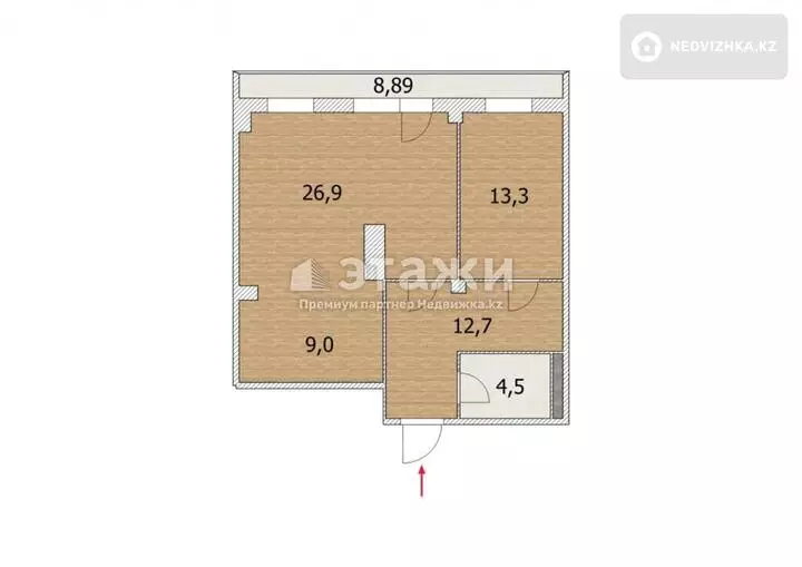 118 м², 2-комнатная квартира, этаж 8 из 18, 118 м², изображение - 1