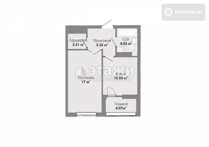 25.2 м², 1-комнатная квартира, этаж 13 из 15, 25 м², изображение - 1