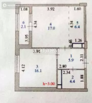 52 м², 2-комнатная квартира, этаж 3 из 10, 52 м², изображение - 14