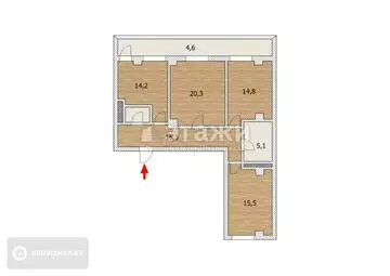 123 м², 3-комнатная квартира, этаж 6 из 13, 123 м², изображение - 36