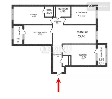 117.3 м², 4-комнатная квартира, этаж 3 из 10, 117 м², изображение - 17