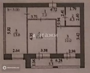 57 м², 2-комнатная квартира, этаж 1 из 10, 57 м², изображение - 10