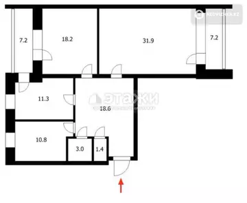128.4 м², 3-комнатная квартира, этаж 6 из 9, 128 м², изображение - 20