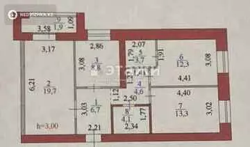 76 м², 3-комнатная квартира, этаж 6 из 9, 76 м², изображение - 48