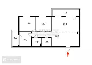 110.15 м², 4-комнатная квартира, этаж 3 из 9, 110 м², изображение - 0