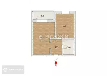 28 м², 1-комнатная квартира, этаж 2 из 5, 28 м², изображение - 3