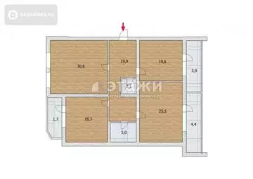 119 м², 3-комнатная квартира, этаж 3 из 10, 119 м², изображение - 24