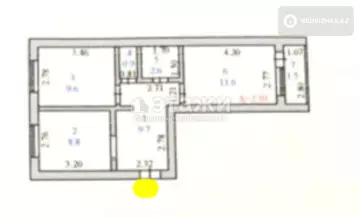 44.7 м², 2-комнатная квартира, этаж 1 из 6, 45 м², изображение - 4