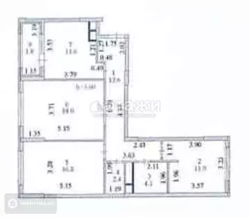 80.1 м², 3-комнатная квартира, этаж 7 из 12, 80 м², изображение - 7