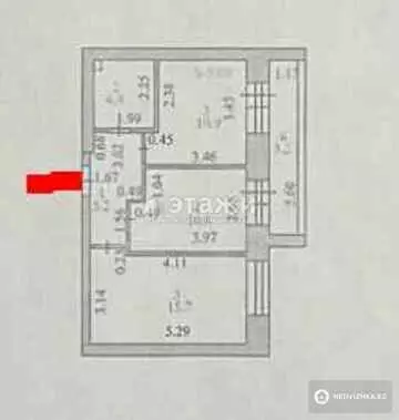 50 м², 2-комнатная квартира, этаж 5 из 10, 50 м², изображение - 4