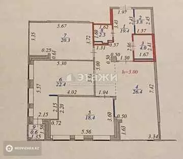 117.8 м², 3-комнатная квартира, этаж 2 из 7, 118 м², изображение - 41