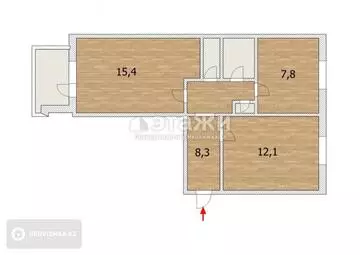 45 м², 2-комнатная квартира, этаж 5 из 5, 45 м², изображение - 12