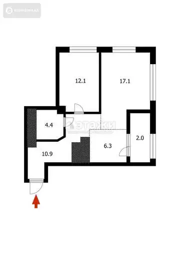 65 м², 2-комнатная квартира, этаж 7 из 24, 65 м², изображение - 9