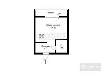 30 м², 1-комнатная квартира, этаж 2 из 6, 30 м², изображение - 12