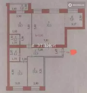 108 м², 4-комнатная квартира, этаж 3 из 9, 108 м², изображение - 32