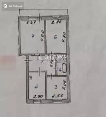 60.8 м², 3-комнатная квартира, этаж 6 из 6, 61 м², изображение - 11