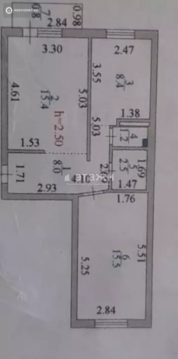 52 м², 2-комнатная квартира, этаж 4 из 5, 52 м², изображение - 18