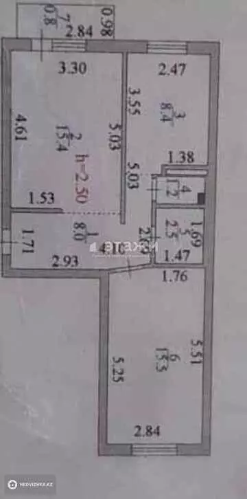 52 м², 2-комнатная квартира, этаж 4 из 5, 52 м², изображение - 19