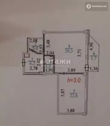 68.9 м², 2-комнатная квартира, этаж 9 из 18, 69 м², изображение - 6