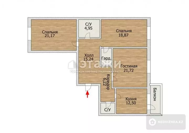 180 м², 3-комнатная квартира, этаж 8 из 10, 180 м², изображение - 1