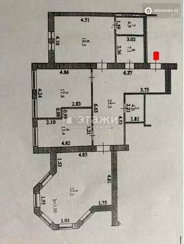 123.2 м², 3-комнатная квартира, этаж 7 из 7, 123 м², изображение - 19