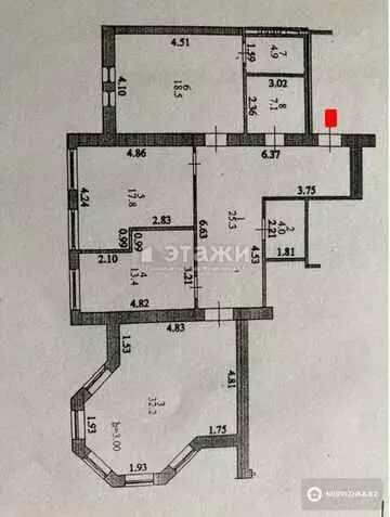 123.2 м², 3-комнатная квартира, этаж 7 из 7, 123 м², изображение - 20