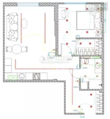 57 м², 2-комнатная квартира, этаж 5 из 18, 57 м², изображение - 4