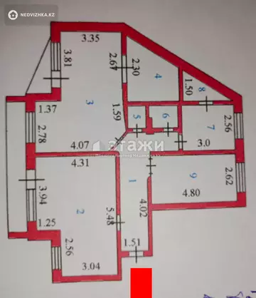 92 м², 4-комнатная квартира, этаж 6 из 9, 92 м², изображение - 15