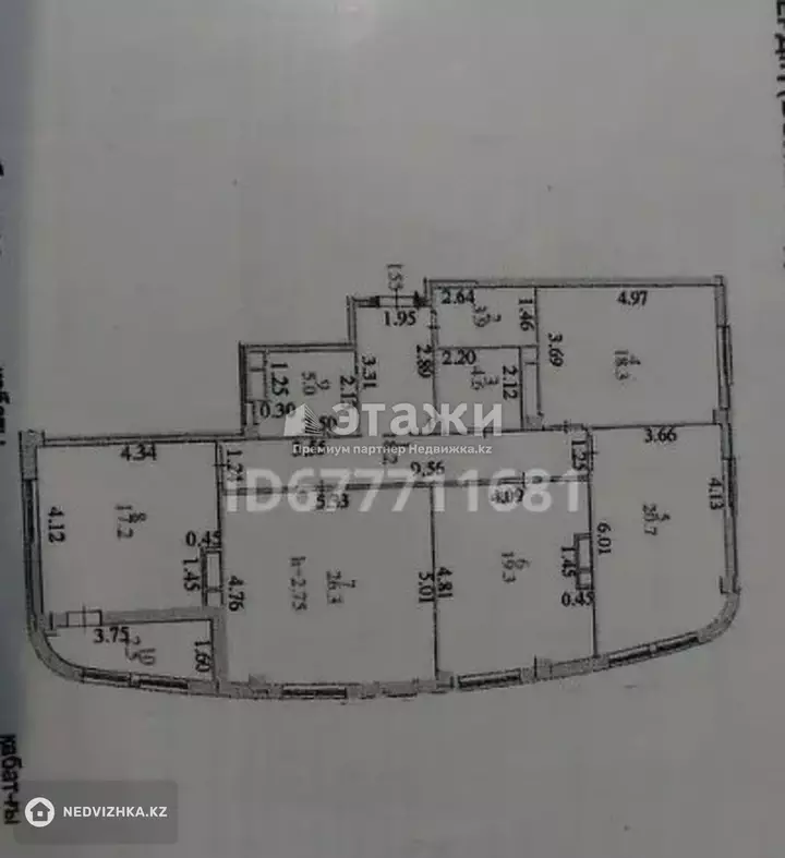 136 м², 4-комнатная квартира, этаж 8 из 18, 136 м², изображение - 1