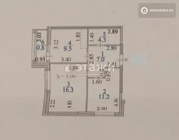 49.2 м², 2-комнатная квартира, этаж 5 из 9, 49 м², изображение - 0