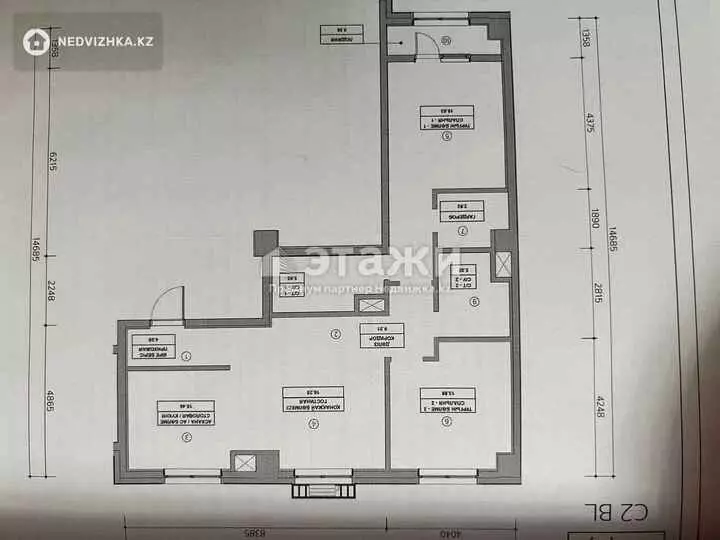 89.8 м², 3-комнатная квартира, этаж 20 из 21, 90 м², изображение - 1