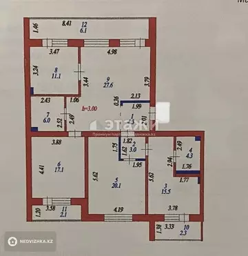 121.2 м², 4-комнатная квартира, этаж 3 из 7, 121 м², изображение - 27