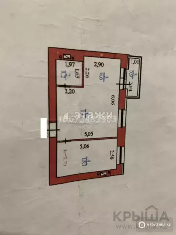 43 м², 2-комнатная квартира, этаж 8 из 13, 43 м², изображение - 5