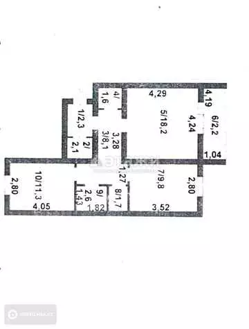59.9 м², 3-комнатная квартира, этаж 3 из 3, 60 м², изображение - 7