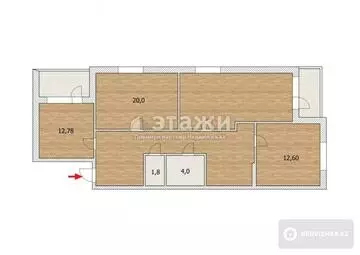 112 м², 4-комнатная квартира, этаж 15 из 16, 112 м², изображение - 20