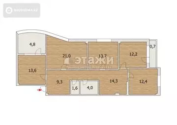 112 м², 4-комнатная квартира, этаж 15 из 16, 112 м², изображение - 21