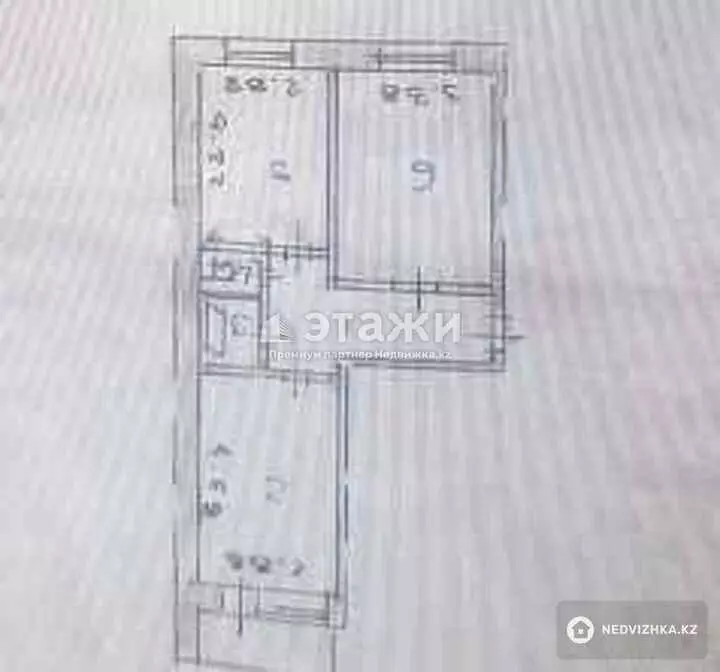 62.3 м², 2-комнатная квартира, этаж 2 из 10, 62 м², изображение - 1