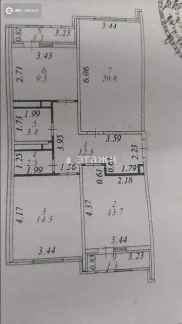 79.8 м², 3-комнатная квартира, этаж 6 из 12, 80 м², изображение - 21