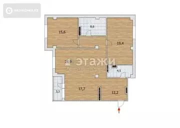 111 м², 3-комнатная квартира, этаж 4 из 39, 111 м², изображение - 61