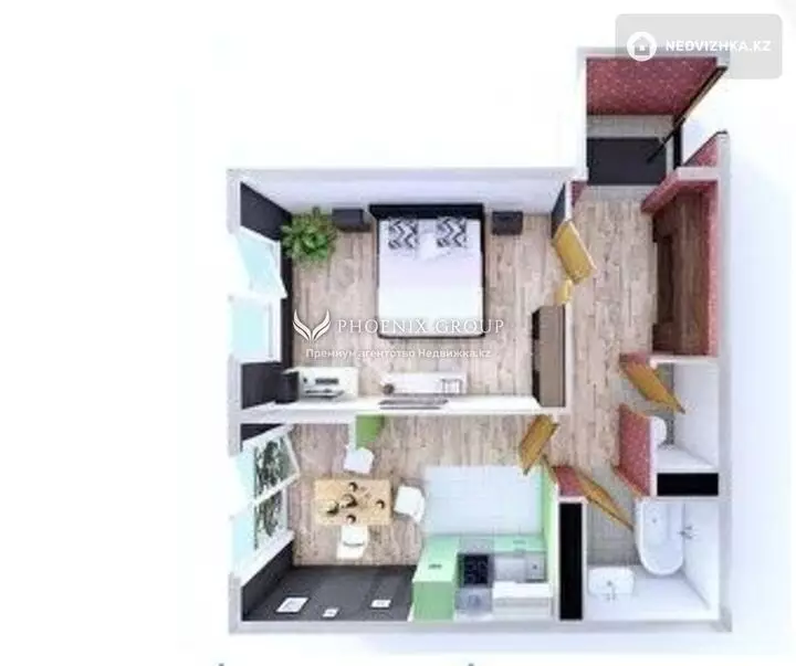 46.1 м², 1-комнатная квартира, этаж 1 из 9, 46 м², изображение - 1