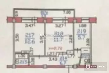 42.2 м², 2-комнатная квартира, этаж 3 из 5, 42 м², изображение - 4