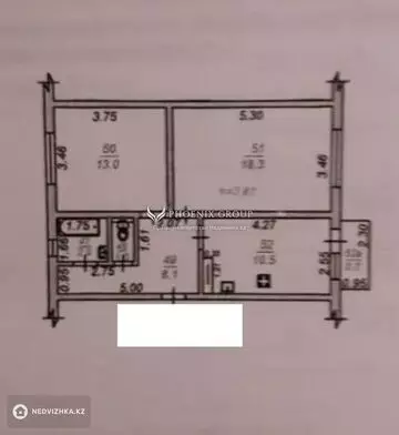 54.5 м², 2-комнатная квартира, этаж 1 из 5, 54 м², изображение - 15