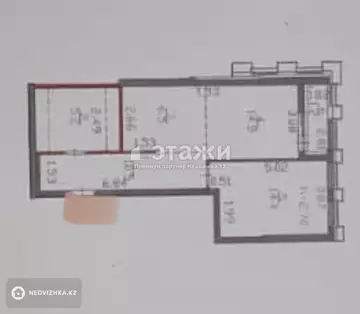 53 м², 2-комнатная квартира, этаж 17 из 22, 53 м², изображение - 3