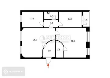 67 м², 3-комнатная квартира, этаж 4 из 5, 67 м², изображение - 8