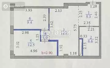 51.4 м², 2-комнатная квартира, этаж 8 из 9, 51 м², изображение - 16