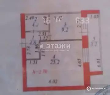 1-комнатная квартира, этаж 7 из 7, 47 м²