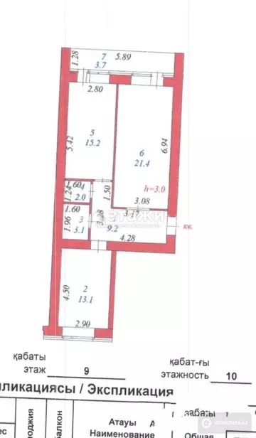 67.7 м², 2-комнатная квартира, этаж 9 из 9, 68 м², изображение - 13