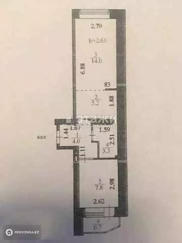 35 м², 2-комнатная квартира, этаж 5 из 5, 35 м², изображение - 20