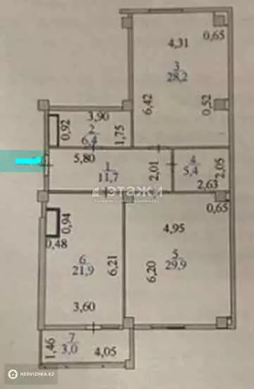 109 м², 3-комнатная квартира, этаж 7 из 17, 109 м², изображение - 7